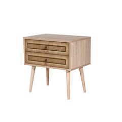 Ночной столик Kalune Design 863 (VIII), 61 см, дуб/светло-коричневый цена и информация | Прикроватные тумбочки | hansapost.ee