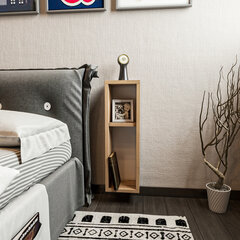 Ночной шкаф Kalune Design Turra, коричневый цена и информация | Ночные шкафы | hansapost.ee
