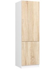 Высокий кухонный шкафчик NORE Lima S60/205 LO, белый/дубовый цена и информация | Кухонные шкафчики | hansapost.ee