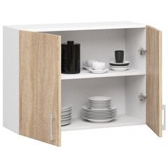 Seinapealne köögikapp NORE Lima W80, valge/tamme värv hind ja info | Köögikapid | hansapost.ee
