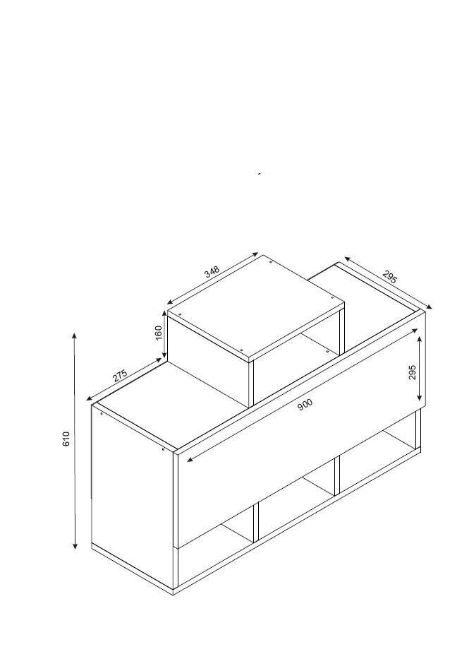 Seinakapp Kalune Design 756, 61 cm, valge цена и информация | Köögikapid | hansapost.ee