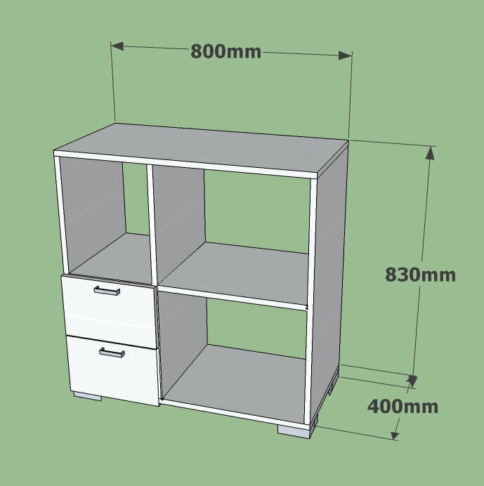 Köögikapp Kalune Design 745(I), valge hind ja info | Köögikapid | hansapost.ee