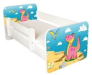 Детская кровать с матрасом и съемным барьером Ami 49, 140x70 см цена и информация | Детские кровати | hansapost.ee