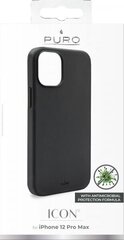 Telefoniümbris Puro telefonile iPhone 12 Pro Max, must hind ja info | Telefonide kaitsekaaned ja -ümbrised | hansapost.ee