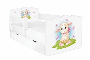 Кровать с матрасом, ящиком для белья и съемной защитой ALEX 31, 140x70 см цена и информация | Детские кровати | hansapost.ee