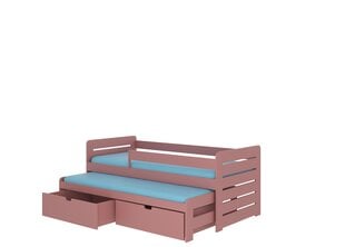 Lastevoodi ADRK Furniture Tomi 180x80 küljekaitsega, roosa hind ja info | Lastevoodid | hansapost.ee