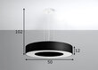 Sollux valgusti Saturno Slim 50, must hind ja info | Rippvalgustid | hansapost.ee