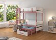 Narivoodi ADRK Furniture Etapo 80x180cm, roosa/valge цена и информация | Lastevoodid | hansapost.ee