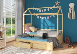 Voodi ADRK Furniture Jonasek 90x200cm, helepruun цена и информация | Детские кровати | hansapost.ee