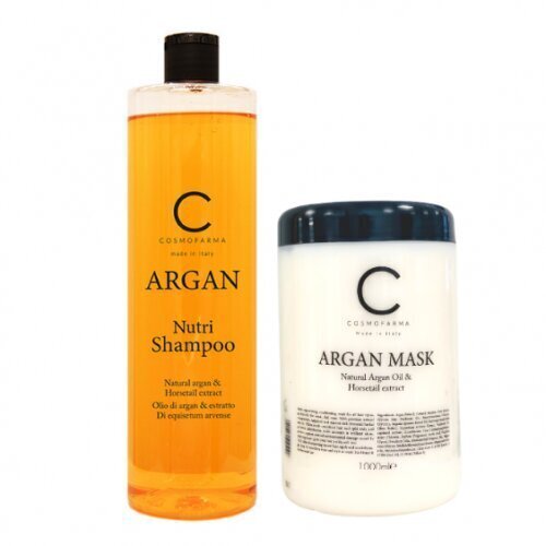 Šampooni ja juuksemaski komplekt argaaniaõliga ARGAN, 1000+1000 ml цена и информация | Šampoonid | hansapost.ee