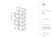 Eraldiseisev riiul BSL Concept Iwa, 78.5x40x200 cm, must цена и информация | Riiulid | hansapost.ee