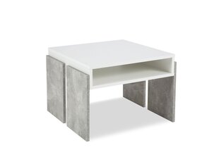 Журнальный столик BSL Concept Zoie, 60x60x45 см, белый цена и информация | Журнальные столики | hansapost.ee