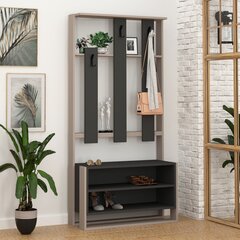 Комплект мебели для прихожей Kalune Design 855, 90 см, серый цена и информация | Комплекты в прихожую | hansapost.ee