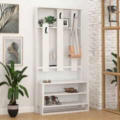 Комплект мебели для прихожей Kalune Design 855, 90 см, белый цена и информация | Комплекты в прихожую | hansapost.ee