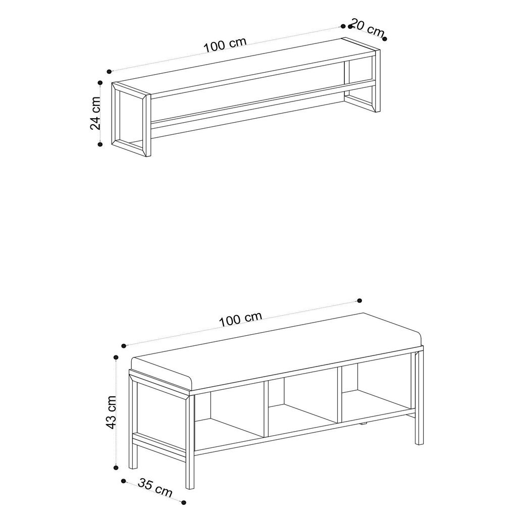 Esikukomplekt Kalune Design 793, pruun цена и информация | Esikukomplektid | hansapost.ee