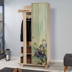 Комплект мебели для прихожей Kalune Design 869(IV), светло-зеленый/дуб цена и информация | Комплекты в прихожую | hansapost.ee