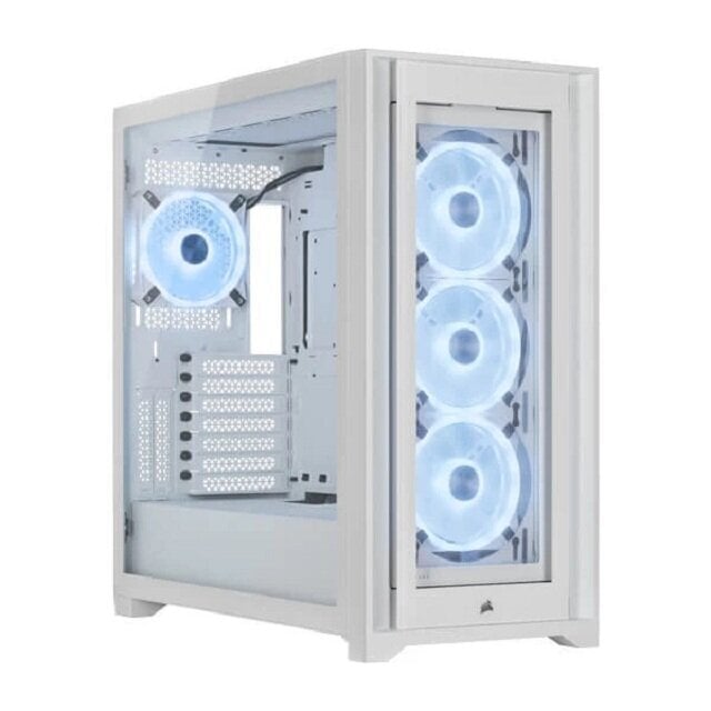 PC case iCUE 5000X RGB QL TG Mid Tower white цена и информация | Arvutikorpused | hansapost.ee