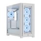 PC case iCUE 5000X RGB QL TG Mid Tower white цена и информация | Arvutikorpused | hansapost.ee