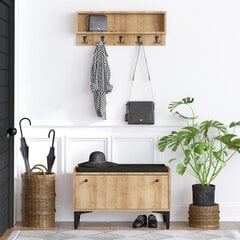 Комплект мебели для прихожей Kalune Design Lena, коричневый цена и информация | Комплекты в прихожую | hansapost.ee