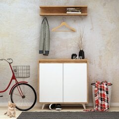 Комплект мебели для прихожей Kalune Design Obsoyo, коричневый/белый цена и информация | Комплекты в прихожую | hansapost.ee