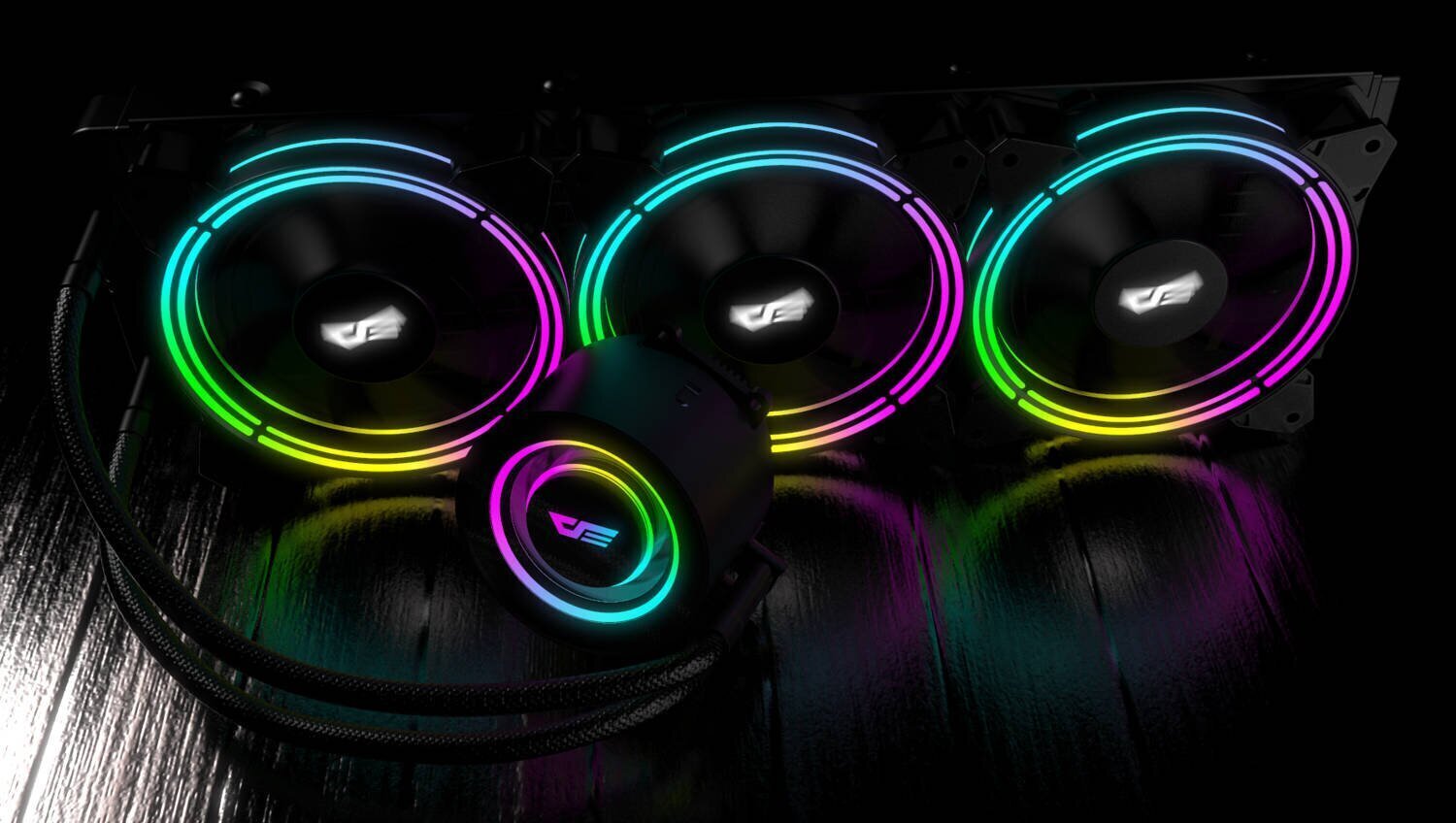 Darkflash TR360 PC Water Cooling AiO RGB 3x 120x120 (black) цена и информация | Protsessori jahutid | hansapost.ee