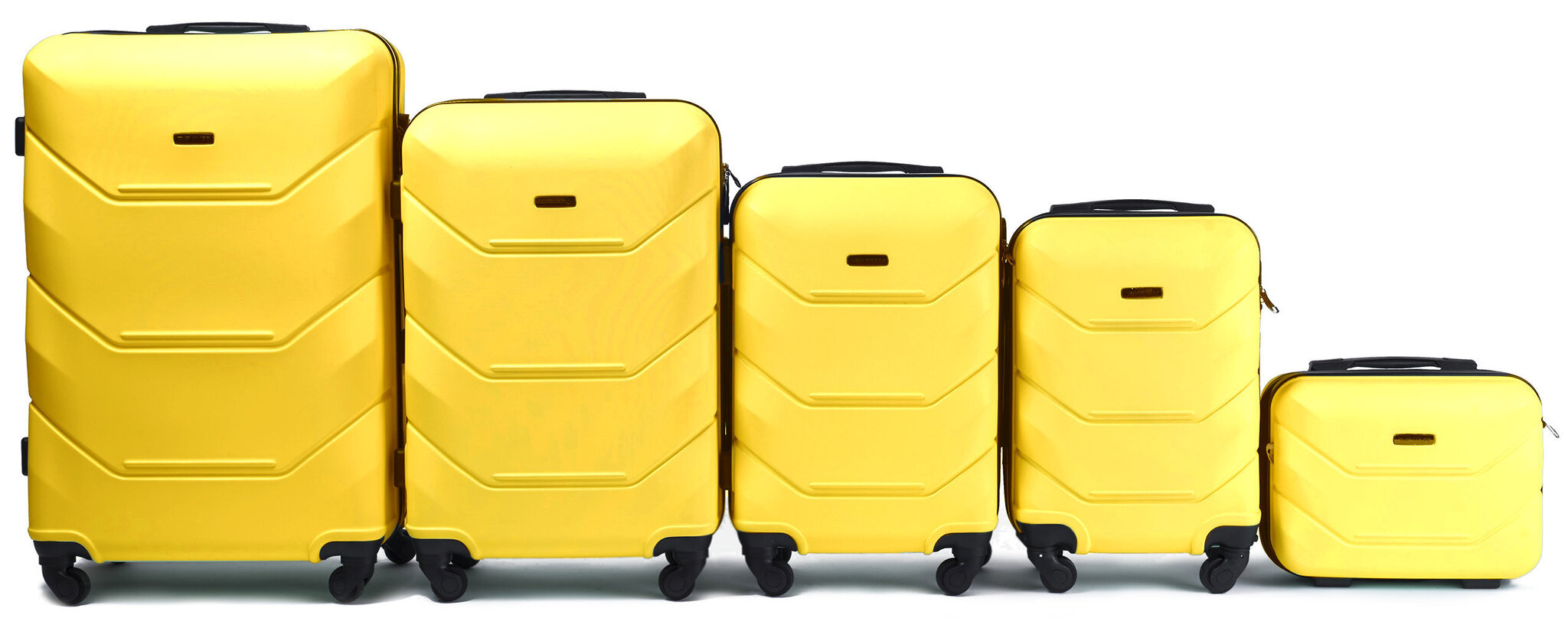 5-osaline kohvrite komplekt Wings 147-5, kollane hind ja info | Kohvrid, reisikotid | hansapost.ee