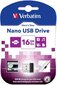 Verbatim Nano Store 'n' Stay 16GB цена и информация | Mälupulgad | hansapost.ee