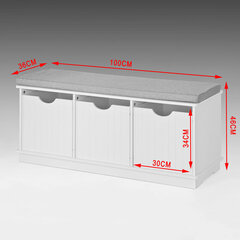 Шкафчик для обуви SoBuy FSR30-W, белый цена и информация | SoBuy Мебель для прихожей | hansapost.ee