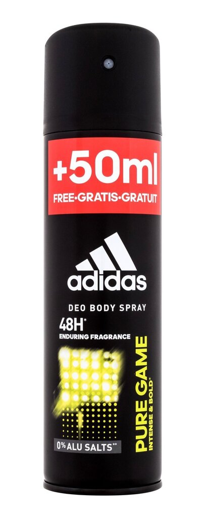 Spreideodorant Adidas Pure Game 200 ml цена и информация | Deodorandid | hansapost.ee