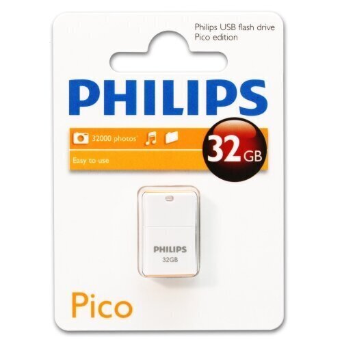 PHILIPS USB 2.0 FLASH DRIVE PICO EDITION (HALL) 32GB цена и информация | Mälupulgad | hansapost.ee