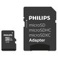 Philips MicroSDHC 16GB CLASS 10/UHS 1 + Adapter hind ja info | Mälukaardid mobiiltelefonidele | hansapost.ee