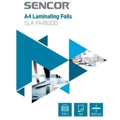 Ламинированный фильм Sencor A4 200MIC 100LPP цена и информация | Канцелярские товары | hansapost.ee