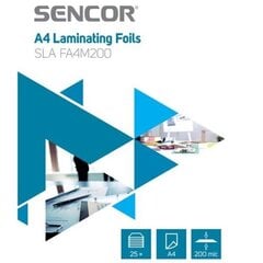 Ламинированная плёнка Sencor A4 200MIC 25PPP цена и информация | Sencor Товары для школы | hansapost.ee
