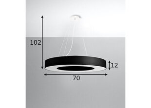 Светильник Sollux Slim 70 цена и информация | Потолочный светильник, 38 x 38 x 24 см | hansapost.ee