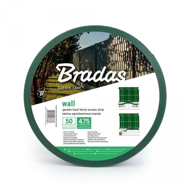 Aia katteriba Bradas Solid 4,75cm x 50m, roheline hind ja info | Aiad, murupiirded, aiavõrgud | hansapost.ee