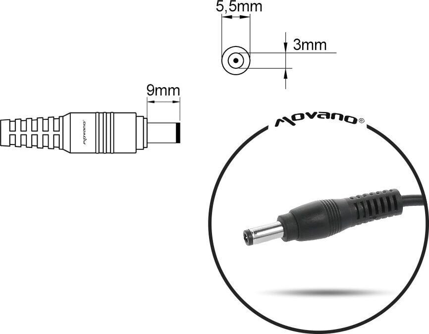 Mitsu 19V, 4.74A, 90W цена и информация | Sülearvuti laadijad | hansapost.ee