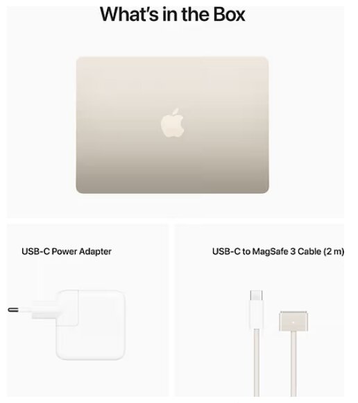 Apple MacBook Air 13” Apple M2 8/512GGB Starlight INT MLY13RU/A цена и информация | Sülearvutid | hansapost.ee