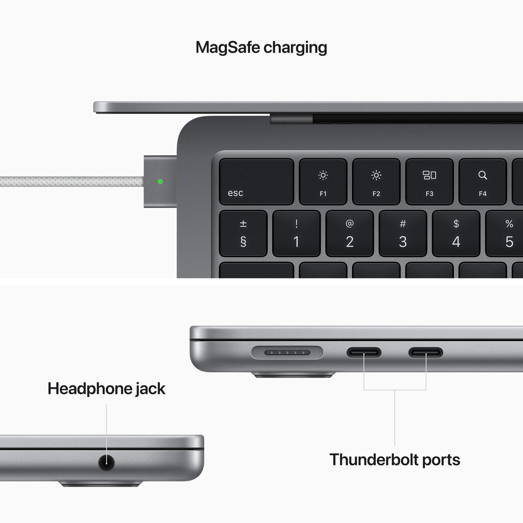 MacBook Air 13” Apple M2 8C CPU, 10C GPU/8GB/512GB SSD/Space Grey/INT - MLXX3ZE/A hind ja info | Sülearvutid | hansapost.ee