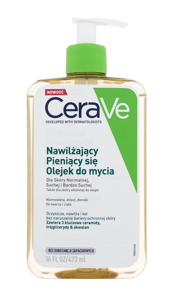 Niisutav puhastav näoõli CeraVe 473 ml цена и информация | Näopuhastusvahendid | hansapost.ee