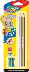 Mustad puidust pliiatsid COLORINO teritajaga, ümarad, 2 värvi hind ja info | Colorino Lastekaubad ja beebikaubad | hansapost.ee