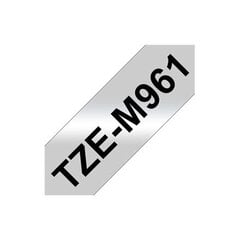 brother оригинальный картридж, brother, tze-m961, черная печать/серебристая основа, ламинированный, 8 м, 36 мм цена и информация | Аксессуары для принтера | hansapost.ee