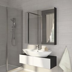 Подвесной шкафчик для ванной комнаты Della, чёрный цена и информация | Шкафчики для ванной | hansapost.ee
