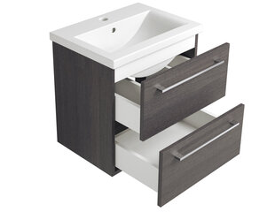 Alumine vannitoakapp RB Bathroom Scandic kraanikausiga 51 cm, must hind ja info | Vannitoakapid | hansapost.ee