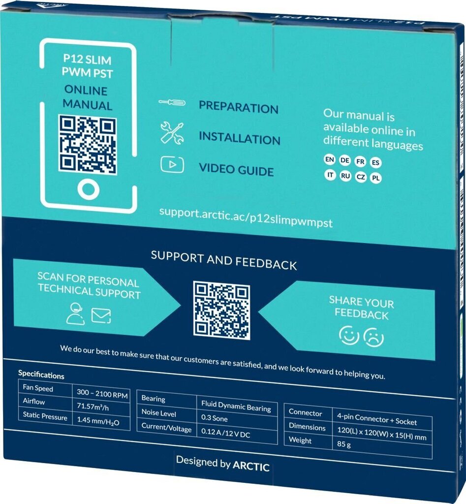 Arctic P12 120 x 15 mm PWM PST hind ja info | Arvuti ventilaatorid | hansapost.ee