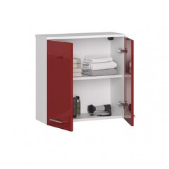 Шкафчик для ванной комнаты навесной NORE Fin 154, белый/красный цена и информация | Шкафчики для ванной | hansapost.ee