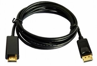 Brackton DisplayPort Male - HDMI Male 1.5m Black 4K цена и информация | Кабели и провода | hansapost.ee