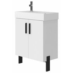 Шкафчик для ванной комнаты с раковиной Manhattan MH-55, белый цена и информация | Шкафчики для ванной | hansapost.ee