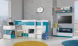Seinale kinnitatav riiul Mobi 13, valge/sinine hind ja info | Riiulid lastele | hansapost.ee
