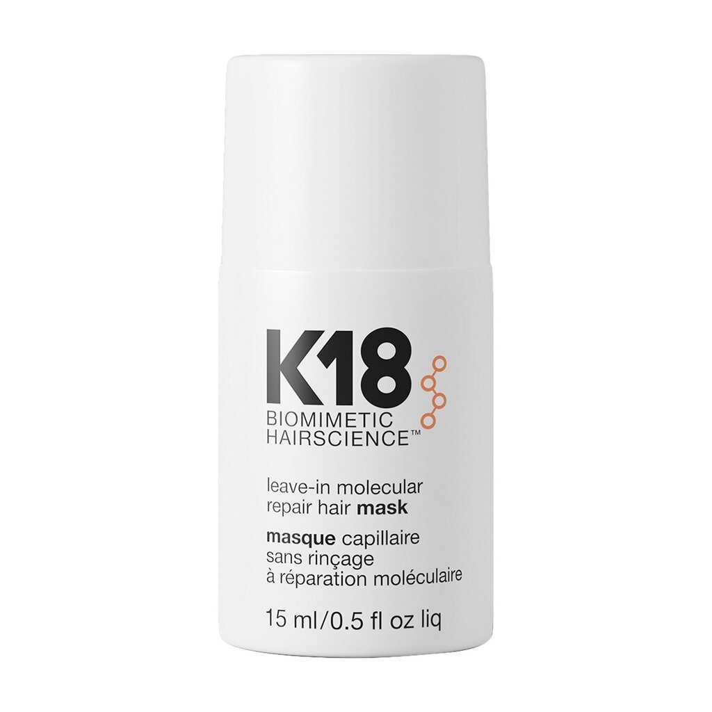 K18 Pähejäetav molekulaarne juuksemask, 15 ml цена и информация | Juuksemaskid, õlid ja seerumid | hansapost.ee