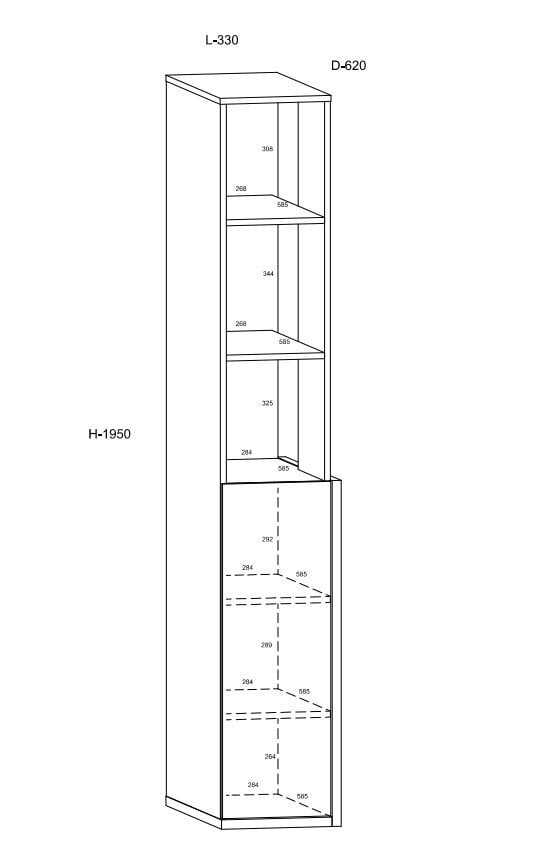 Riiul Meblocross Hey 06, valge/tumehall hind ja info | Riiulid lastele | hansapost.ee